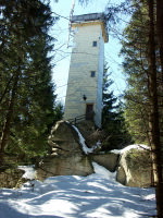 Aussichtsturm am Brockenberg, dem höchsten Punkt der Gemeinde (1058 m)