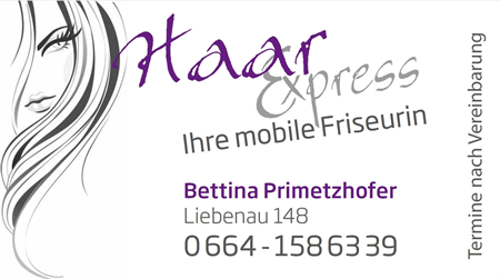 Visitenkarte Primetzhofer Bettina