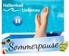 Bild-Text-Grafik 'Sommerpause Hallenbad Liebenau'