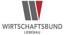 Das Bild zeigt das Logo des Wirtschaftsbundes Liebenau - ein großes W, darunter steht "Wirtschaftsbund Liebenau"