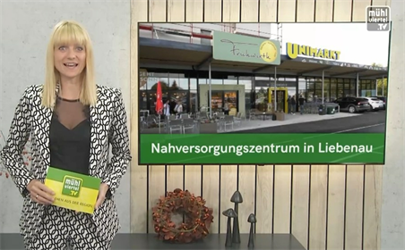 Screenshot Mühlviertel-TV - Bericht Eröffnung Nahversorgerzentrum Liebenau