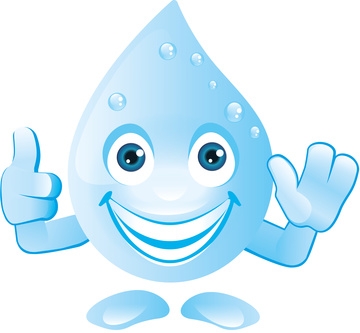Bild zeigt einen Wassertropfen-Smiley der mit dem Daumen ein "okay" symbolisiert